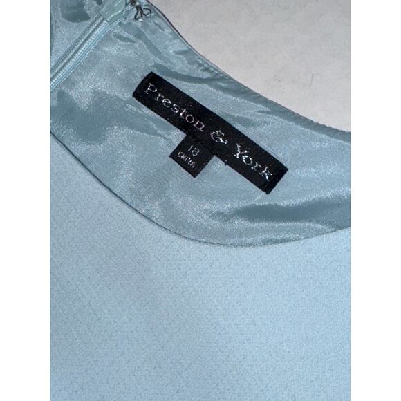 NEW Preston and York Sheath Dress Womens 18 Mother of the Bride Baby Blue Formal - Picture 4 of 8